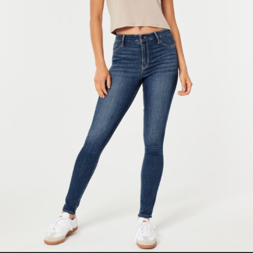 Hollister High-Rise Medium Wash Jean Leggings